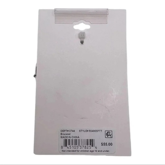 Mom Adjustable Bangle Bracelet Stainless Steel w/ Silver Plated Charms - Picture 3 of 3